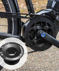 Close-up of Two Pack M19 Bike Crank Cover Screws Aluminum Alloy Crank Fixing Bolts for Mountain Bike Crankset, Black