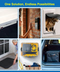 8 sets heavy-duty adhesive hook-and-loop strips, 1.2 x 3.2 in, heat-resistant and waterproof for indoor/outdoor mounting.