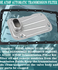 Automatic Transmission Filter Kit For Toyota 4Runner FJ Cruiser Land Cruiser Sequoia Tacoma Tundra And Lexus GX470 LX470 Replaces 35330-60050 35168-60010 044-0345, shown with gasket and filter