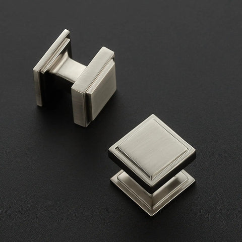 30 Pack Brushed Nickel Square Cabinet Knobs And Drawer Pulls Set For Kitchen Cabinets Upgrade Your Cupboard With Farmhouse Style Hardware