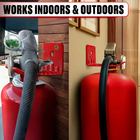 Heavy Duty Fire Extinguisher Wall Mount Bracket 2 Pack Solid Steel Holder With Secure Grip Keeps Your Safety Gear Locked Down And Ready When You Need It