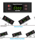 3 In 1 Digital Inclinometer Protractor And Level With Magnetic V Groove Backlit Display 0 To 360 Degrees Angles Tool