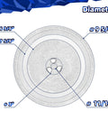 Dimensions of 9.6 Inch Microwave Glass Turntable Plate Replacement for Small and Retro Microwaves 0.7 Cu Ft 700W Durable No Fuss