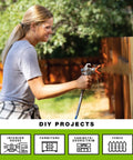 Zero Sweat Heavy Duty Airless Paint Sprayer With Adjustable Pressure Control Spray Unthinned Stains for DIY outdoor projects.