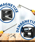 Pro Grade Magnetizer And Demagnetizer Kit For Screwdrivers, Bits, Small Tools And Drills Black 3 Pack To Fine Tune Magnetic Strength For Precision Construction shown with tools.