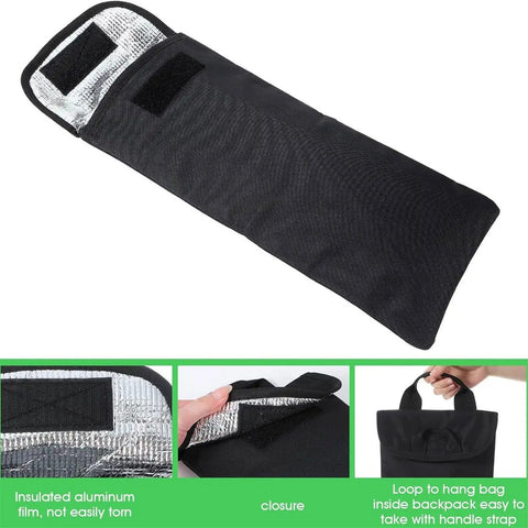 Durable Oxford Water Reservoir Protectors with insulated design for backpacking and cycling hydration bladders, open view