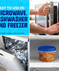 Twist N Loc Leak Resistant Food Storage Containers Set Of Nine Small Round Keeps Food Fresh used in microwave, dishwasher, freezer