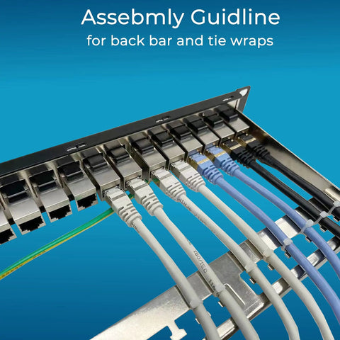 24 Port Cat6A Patch Panel With Inline Keystone 10G Support STP Shielded 19 Inch 1U Network Panel Pass Through Design With Couplers
