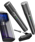 Wireless Karaoke Microphone Set With Dual Channel Receiver And UV Self Cleaning Storage Case, 2 Handheld Dynamic Mics, 20 Hour Battery, 100 Foot Range, Plug And Play For JBL, Party Ready, Home, Church including receiver and UV case