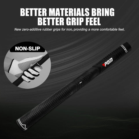Grip detail of the 7 Iron Golf Club For Men Right Handed With Graphite Shaft, showing non-slip rubber grip for better control