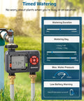 Two Zone Hose Timer With Rain Delay And Manual Watering Programmable Sprinkler Timer For Garden And Yard shown with LCD screen