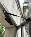 Automatic Door Closer With Adjustable Hydraulic Soft Close No Slam Door Stop Keeps Storm Screen Security Doors Quiet In High Traffic Entrances With Rust Proof Aluminum Construction installed on door frame