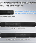 Hydraulic Punch Sleeve 1557AA Replacement For 1557AA Systems Fits Slug Buster And Slug Splitter Punches, piston shaft, draw stud