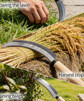Hand Hoe Sickle For Weeding And Cultivation, Japanese Style Garden Tool, 13.7 Inch Total Length, mowing lawn, harvest