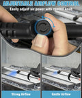 Adjustable air control knob on Heavy Duty Air Blow Gun With Long Nozzle for precise airflow in shop dust cleanup.
