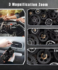 Dual Lens Endoscope Camera With Light And Eight Adjustable LED Lights, 1920x1440 HD Borescope showing 3 magnification zoom options