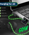 GaN Desk Grommet Power Hub With 65W USB C PD 2 USB A Ports And Duplex Outlet 3 Inch Circular Grommet for fast charging setup