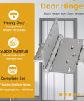Heavy Duty Stainless Steel Ball Bearing Door Hinges Rock Solid 5 Inch Square Corner Design shown in close-up view, ready for installation.