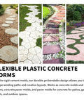 Flexible Concrete Molds For Pavers Set Of Stepping Stone Molds For DIY Garden Paths And Walkways Easy To Use Reusable System