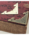 200 Piece Iron Corner Brackets And Foot Pads Set For Wooden Boxes And Chests, Vintage Antique Style, 40mm Yellow finish