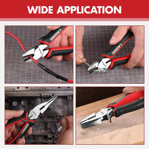 3 Piece Pliers Set Including 8.5 Inch Linesman, 8 Inch Needle Nose Pliers, 6 Inch Diagonal Cutter being used for repairs