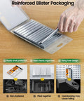 Built Tough T50 304 Stainless Steel Staples For Staple Gun in reinforced blister packaging, organized and easy to access.