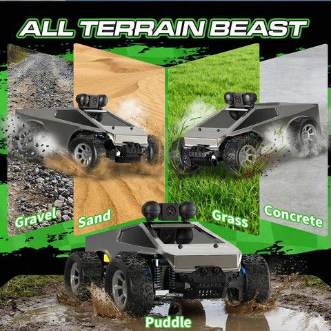 All Terrain RC Car With 720P HD FPV Camera And LED Lights For Real Time Live Video From Your Phone Rechargeable Battery