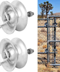 5 Inch Steel Sliding Track Rollers For One And Five Eighths Inch Gate Frame Galvanized Gate Roller 2 Pack Replacement Hardware