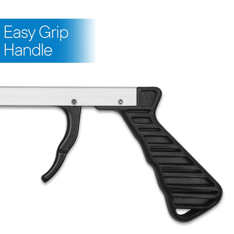 Featherweight 26 Inch Reacher Grab-and-Go Lightweight Daily Living Aid For Mobility Challenges With Reach And Flexibility Limits, Easy Grip Handle close-up