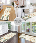 Farm Animals Cartoon Tractor Runner Rug 2x6 Non Slip Low Pile Machine Washable Hallway Rug For Entryway Kitchen Laundry Room Bathroom Cozy Soft Underfoot High Traffic Narrow Spaces shown in various rooms