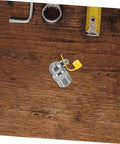 90 Degree Stainless Steel Grease Nozzle Kit With Angled Fittings shown on a wooden surface with tools