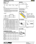 Diagram and specifications for Emergency Battery Backup For Fluorescent Lights, T8 Compatible Ballast, 600 Lumen Output, 90 Minute Standby Power, UL Listed, MVOLT M12.