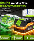 Cordless Weed Wacker With Wheels 4 In 1 Electric Weed Eater Brush Cutter Edger And Trimmer with 2pcs 2000mAh batteries