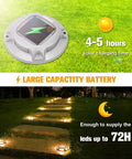 12 Pack Solar Deck Lights Dual Color White And Warm White For Driveway Dock And Pathway Outdoor IP67 Waterproof LED Step Lights