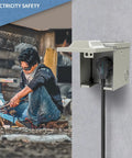 Heavy Duty 50 Amp 250 Volt NEMA 6 50R Welding Outlet Box Enclosed Lockable Weatherproof Outdoor Electrical Cabinet