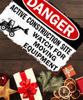 Active Construction Site Warning Sign Aluminum 8x12 Inch Rustproof Metal Wall Decor with holiday gifts and decorations