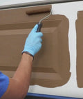Wood Look Garage Door Paint Kit In English Oak Turns A Plain Door Into Real Wood Grain In A Two Step Morning Makeover With Easy Application And Durable Finish application process