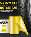 Fat Tire Liner For Bikes Tube Protection Against Flats With Durable Extruded Plastic Shield Fits 20 24 And 26 Inch 4 Inch