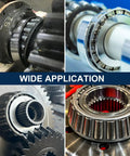 Beefy High Capacity Tapered Roller Bearing Cone And Cup Set With 40mm Bore And 62mm OD, 15mm thick, installed in machinery