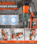 1800W 2 Inch Magnetic Drill Press With 3102 Lbf Holding Force, 760 Rpm Electric Core Boring Machine with strong magnetic base.