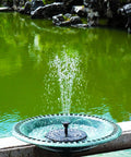 Sun Powered Solar Bird Bath Fountain Pump With 6 Nozzles For Outdoor Garden Pond Or Pool Floating 1.5W Solar Panel Eco Friendly