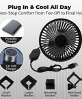 Stay Frosty And Chill Out On The Course With This Slick Golf Cart Fan featuring portable USB cable, mounting bracket and washers.