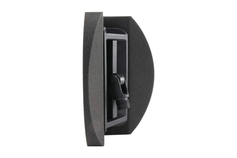 Side view of Pro Grade Drywall Corner Sander Accessory with 120 grit and male connector, showing black frame and compression sponge.