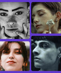 Complete Piercing Kit With 25 Needle Pack From 12G To 20G, Dual Clamps, 6 Pairs Disposable Gloves, 10 Pads And Positioning Marker Pen For Safe Pro Grade Piercing Sessions For Pros And DIYers. Facial piercing examples