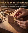 Hands installing Old School Vintage Iron Hasp Latch Set 24 Pack For Jewelry Boxes Suitcases Treasure Boxes And Tool Boxes