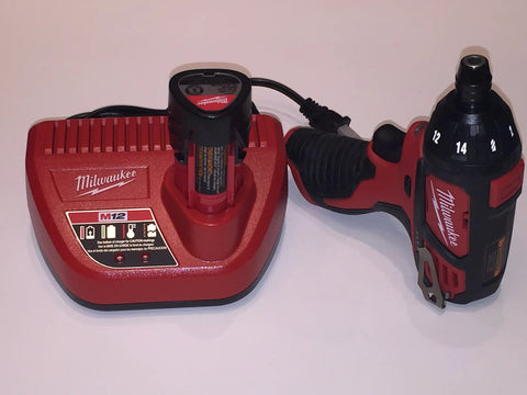 Heavy Duty 12 Volt Cordless Screwdriver Kit With Dual Lithium Ion Batteries Fast Charger And Rugged Case For Pros Knocking Out Cabinetry Framing And Auto Projects No Sweat Electric Driver Handles Any Job Smooth Running Tool with charger and screwdriver.