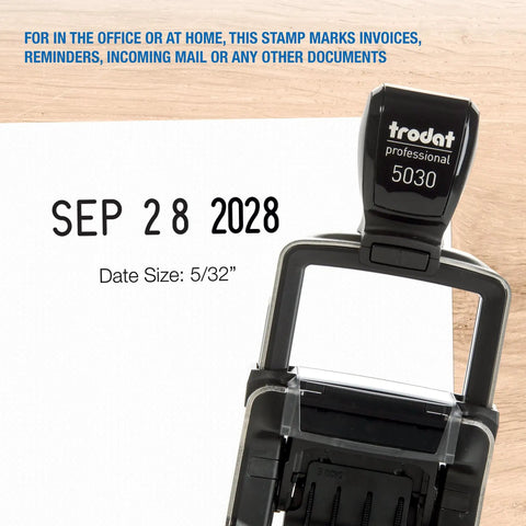 Heavy Duty Self Inking Date Stamp Built Tough For Busy Shops And Stores Runs Smooth With Zero Mess Covers Ten Year Range In Compact Black Design printing date on paper.