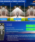 Lit Solar Outdoor Lights 6500K Dusk To Dawn Security Flood Lights With Motion Sensor And Remote Control, installation guide view