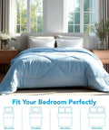 Cooling Comforter With Double Sided Cold Touch Fabric For Hot Sleepers And Night Sweats, Lightweight And Breathable Bedding