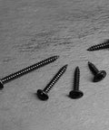 Size 8 By 0.75 Inch Black Phillips Modified Truss Head Wood Screws 300 Pieces Self Tapping Zinc Oxide Coated Heavy Duty on surface